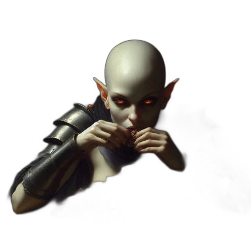 face, creature, mask, staff, concept art, fantasy art, photorealistic, 3d render transparent PNG cut-out