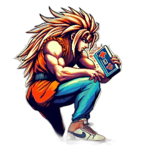 dragon, pixel art, cyberpunk, comic book art, concept art, animated, figure, sporting transparent PNG cut-out