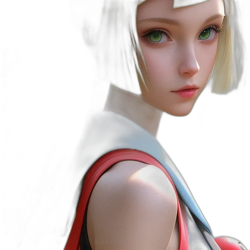 robot, face, photorealistic, 3d render, fantasy art, concept art, red, monochrome transparent PNG cut-out