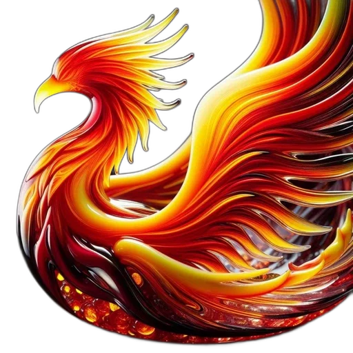 dragon, fantasy art, photorealistic, 3d render, concept art, fire, illuminated, glass transparent PNG cut-out