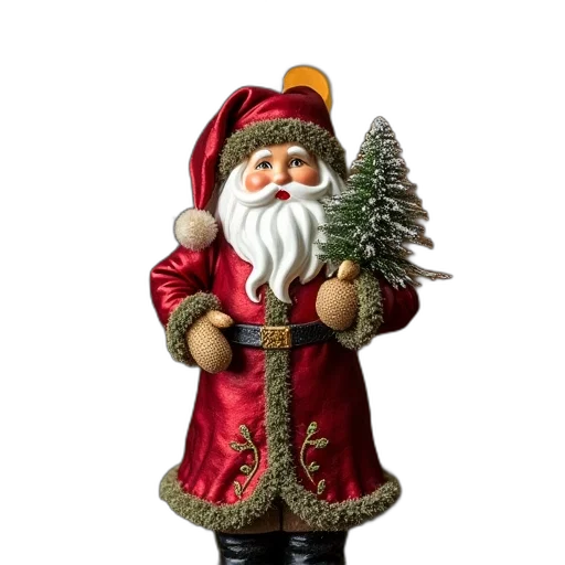 staff, 3d render, photorealistic, old, world, christmas, santa, ornament transparent PNG cut-out