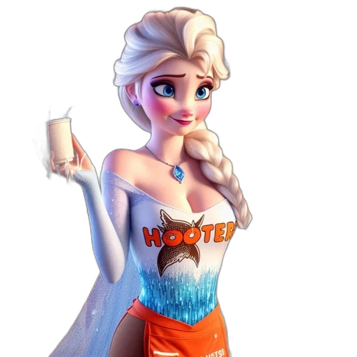 dress, staff, 3d render, concept art, cartoon, fantasy art, elsa, frozen transparent PNG cut-out