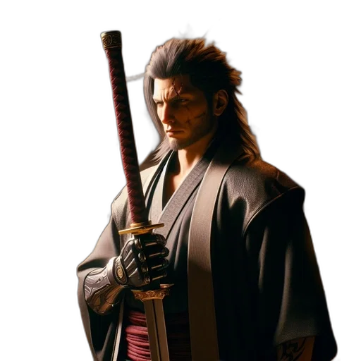 staff, sword, weapon, concept art, photorealistic, pixel art, fantasy art, man transparent PNG cut-out