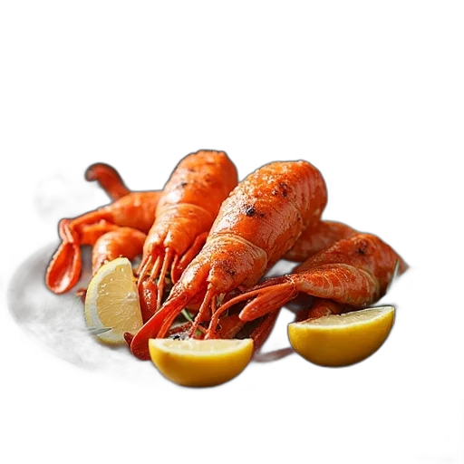 food, animal, crown, photorealistic, 3d render, seafood, platter, table transparent PNG cut-out