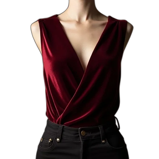 dress, jacket, jewelry, red, dark, earth tones, top, has transparent PNG cut-out