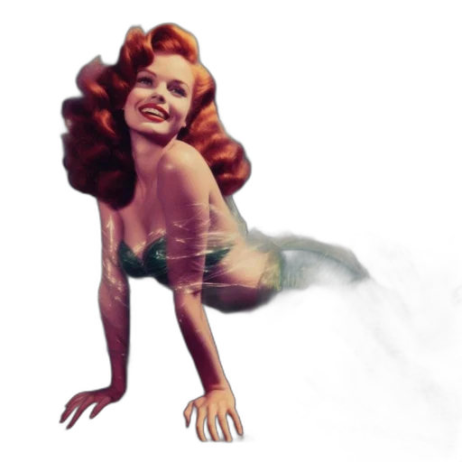 creature, hair, concept art, comic book art, fantasy art, photorealistic, underwater, outer space transparent PNG cut-out
