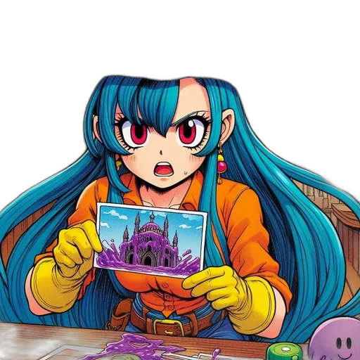 dragon, weapon, robot, crown, anime, pixel art, vaporwave, comic book art transparent PNG cut-out
