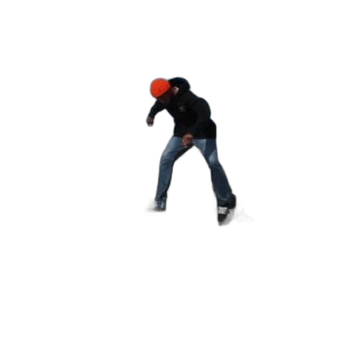 jacket, hat, staff, 3d render, pixel art, photorealistic, concept art, skateboarder transparent PNG cut-out