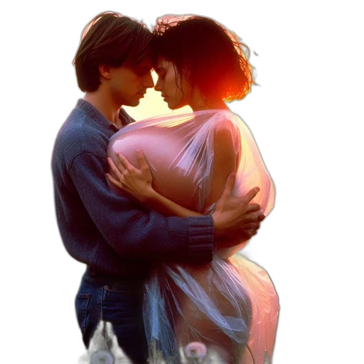 photorealistic, oil painting, watercolor, concept art, fire, outer space, sunset, neon lights transparent PNG cut-out