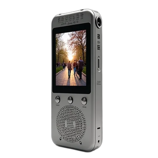 digital, voice, recorder, photo, frame, design, displayed, device transparent PNG cut-out