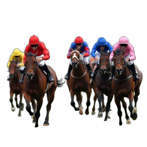 horses, during, racing, carnival transparent PNG cut-out