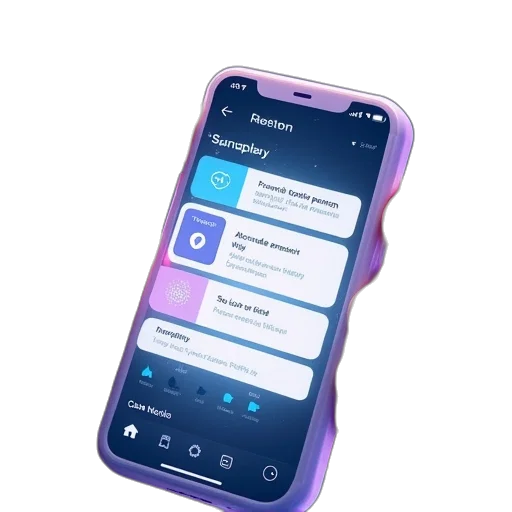 vaporwave, concept art, push, notifications, section, ionic, react, interface transparent PNG cut-out
