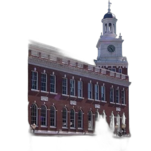 building, staff, 3d render, photorealistic, concept art, city street, brick, clock transparent PNG cut-out