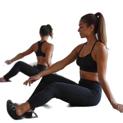 group, women, doing, reformer transparent PNG cut-out