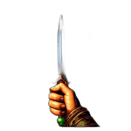 sword, weapon, staff, jewelry, pixel art, fantasy art, 3d render, concept art transparent PNG cut-out