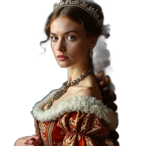 crown, dress, jewelry, face transparent PNG cut-out
