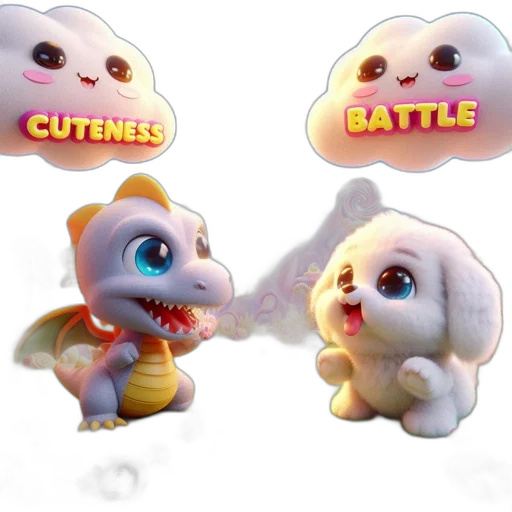 creature, concept art, 3d render, fantasy art, pastel, whimsical, setting, fluffy transparent PNG cut-out