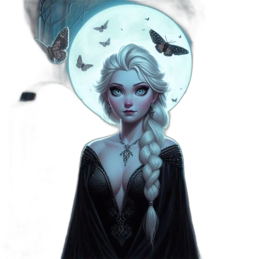 dress, mask, crown, face, fantasy art, concept art, comic book art, watercolor transparent PNG cut-out