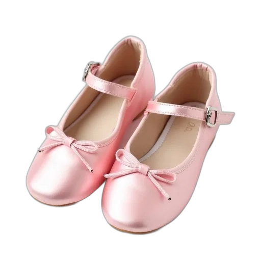 shoes, 3d render, photorealistic, pastel, pair, pink, satin, ballet transparent PNG cut-out