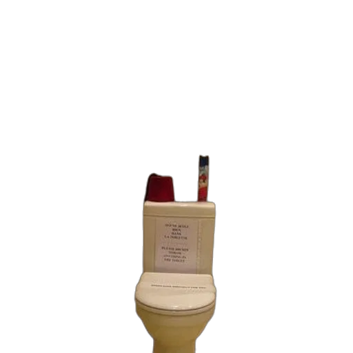 bottle, furniture, staff, weapon, 3d render, bathroom, white, toilet transparent PNG cut-out