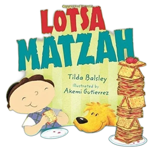 children, book, cover, title, lotsa, matzah, tilda, balsley transparent PNG cut-out