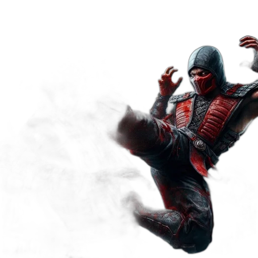 concept art, comic book art, 3d render, photorealistic, red, two, armored, warriors transparent PNG cut-out