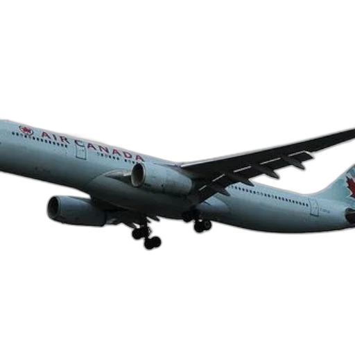 3d render, air, canada, airplane, captured, mid-flight, against, cloudy transparent PNG cut-out