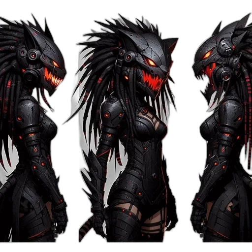 dragon, creature, concept art, fantasy art, cyberpunk, comic book art, dark, mechanical transparent PNG cut-out
