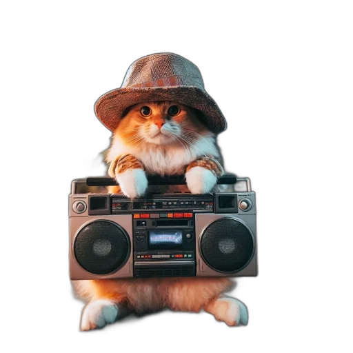 hat, animal, jacket, staff, photorealistic, concept art, dimly, lit transparent PNG cut-out
