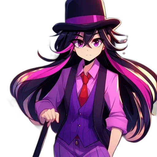 hat, staff, weapon, umbrella, anime, pixel art, cartoon, concept art transparent PNG cut-out