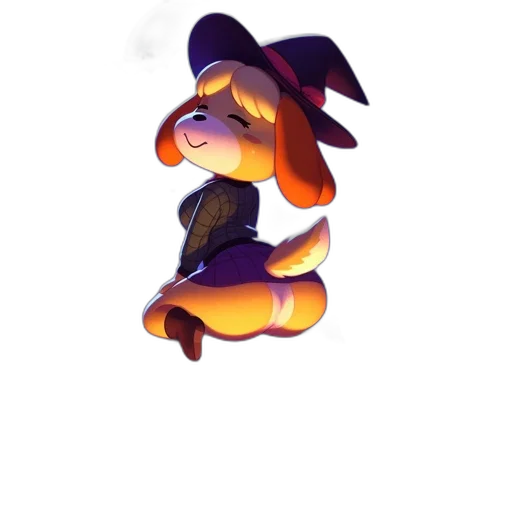 hat, staff, creature, dragon, pixel art, concept art, 3d render, fantasy art transparent PNG cut-out
