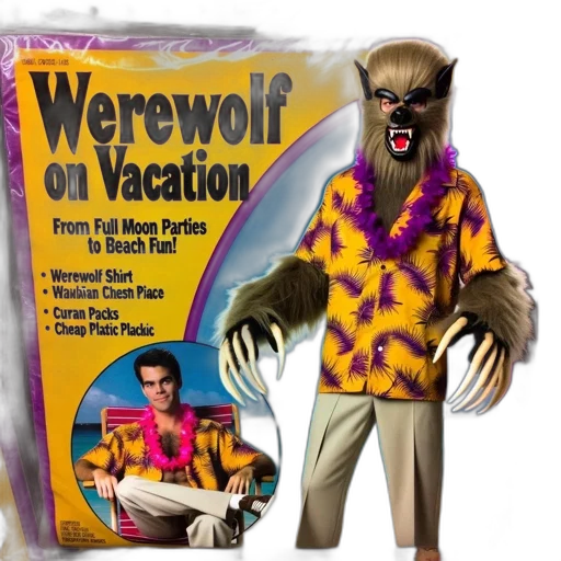 creature, concept art, costume, package, featuring, werewolf, shirt, hawaiian transparent PNG cut-out