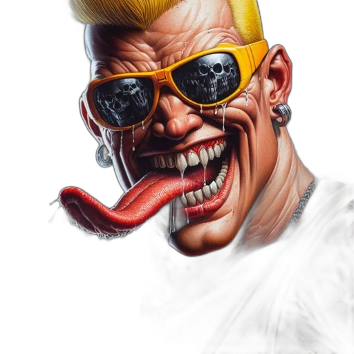 face, mask, creature, staff, comic book art, concept art, photorealistic, cyberpunk transparent PNG cut-out