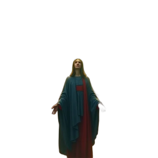 dress, staff, creature, jacket, 3d render, concept art, pixel art, photorealistic transparent PNG cut-out
