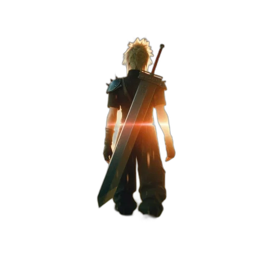 sword, staff, weapon, jacket, concept art, 3d render, pixel art, fantasy art transparent PNG cut-out