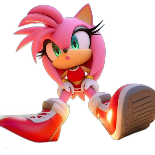 weapon, shoes, animal, creature, 3d render, concept art, vaporwave, animated transparent PNG cut-out