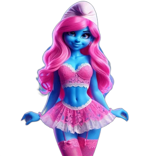 dress, concept art, 3d render, fantasy art, cartoon, blue, neon, animated transparent PNG cut-out