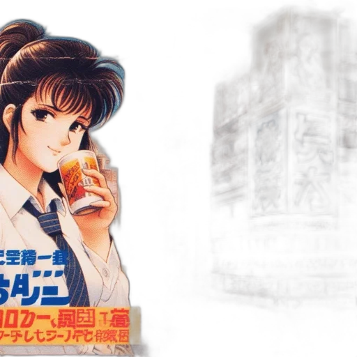 food, vaporwave, anime, concept art, photorealistic, city street, neon lights, snow transparent PNG cut-out