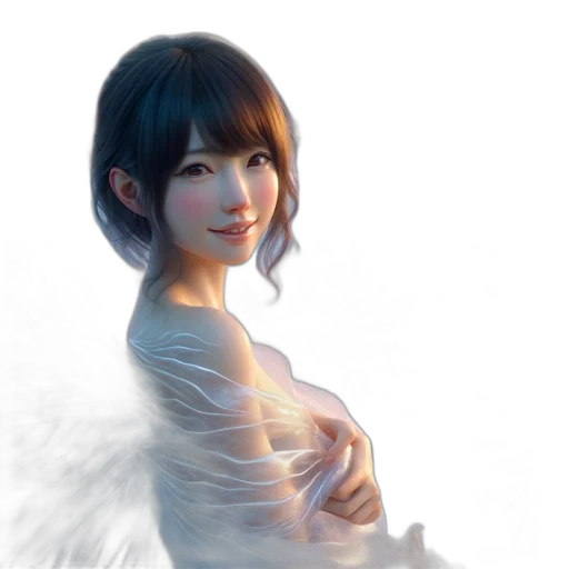 dress, face, robot, staff, photorealistic, fantasy art, concept art, 3d render transparent PNG cut-out