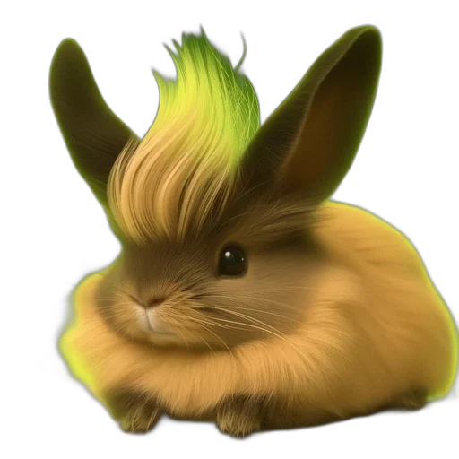 hair, animal, creature, dragon, photorealistic, concept art, 3d render, watercolor transparent PNG cut-out