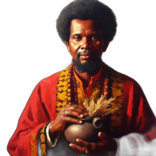staff, photorealistic, portrait, man, afro, hairstyle, beard, mustache transparent PNG cut-out