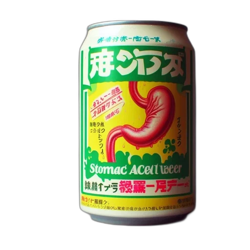 food, bottle, animal, dragon, 3d render, photorealistic, vaporwave, yellow transparent PNG cut-out