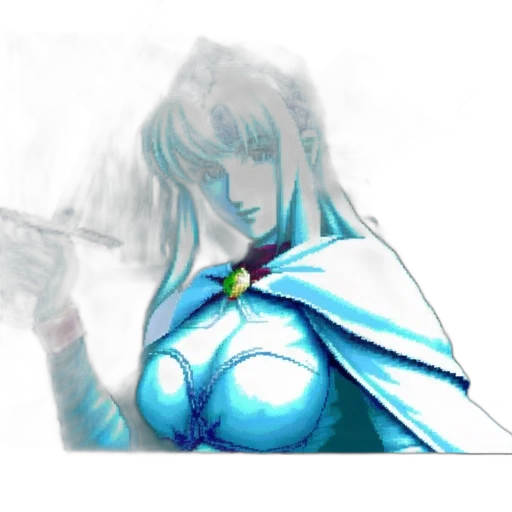 weapon, sword, staff, dress, concept art, fantasy art, anime, vaporwave transparent PNG cut-out
