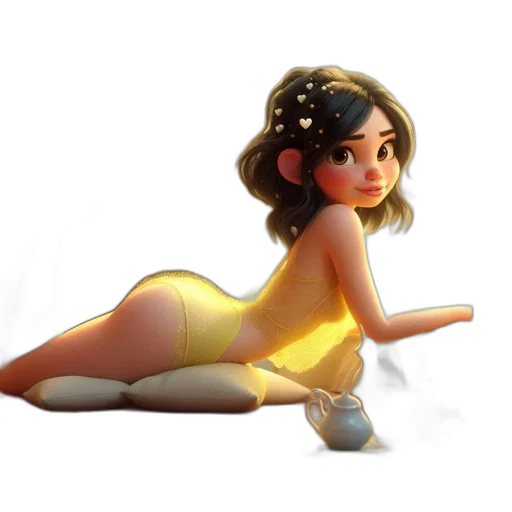 dress, robot, staff, concept art, 3d render, fantasy art, cartoon, neon lights transparent PNG cut-out