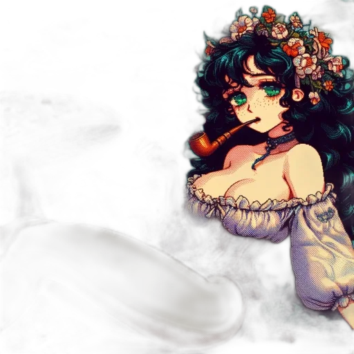dress, flower, fantasy art, watercolor, pixel art, concept art, underwater, fire transparent PNG cut-out