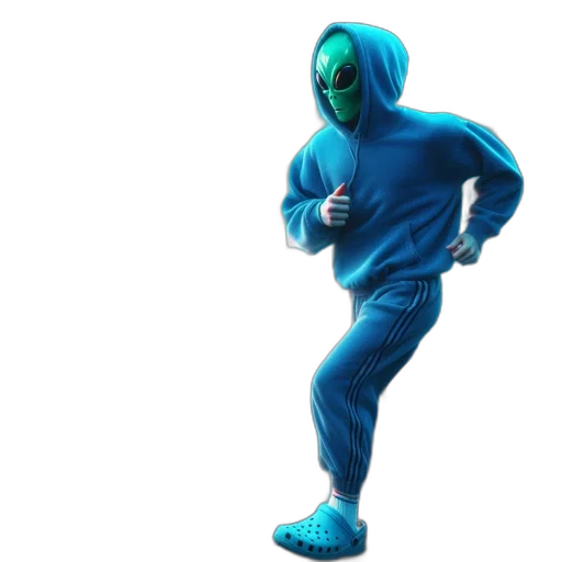 creature, jacket, mask, robot, concept art, 3d render, vaporwave, cyberpunk transparent PNG cut-out