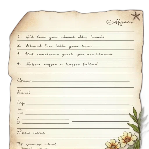 letter, worksheet transparent PNG cut-out