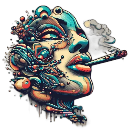 mask, face, robot, concept art, cyberpunk, fantasy art, comic book art, fire transparent PNG cut-out