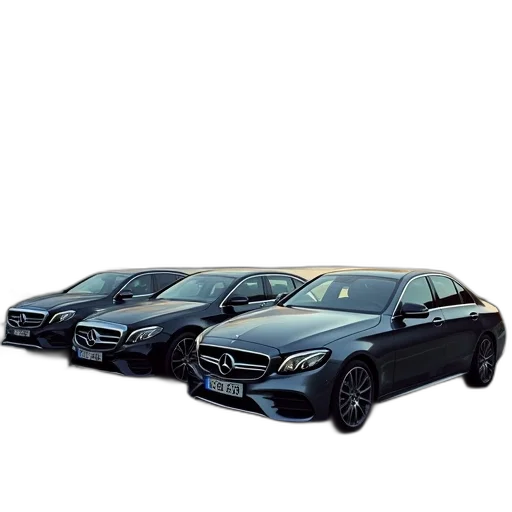 car, photorealistic, 3d render, four transparent PNG cut-out