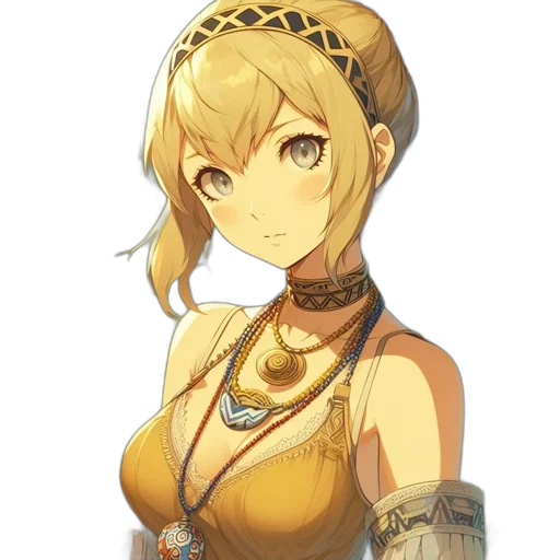 staff, dress, crown, jewelry, fantasy art, anime, concept art, pixel art transparent PNG cut-out